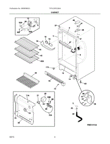 03 - Cabinet parts for Electrolux Freezer TFFU20F2QWA from AppliancePartsPros.com