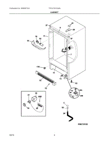 03 - Cabinet parts for Electrolux Freezer TFFU21M1QWA from AppliancePartsPros.com
