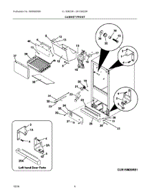03 - Cabinet Front parts for Electrolux Ice Maker UL15IM20RS1 from AppliancePartsPros.com