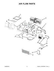 05 - Air Flow Parts parts for Whirlpool Microwave UMV1160CB0 from AppliancePartsPros.com