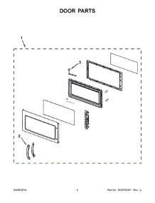 03 - Door Parts parts for Whirlpool Microwave UMV1160CS0 from AppliancePartsPros.com