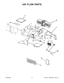 05 - Air Flow Parts parts for Whirlpool Microwave UMV1160CW1 from AppliancePartsPros.com