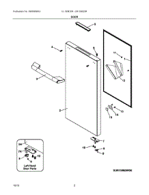 02 - Door parts for Electrolux Ice Maker UR15IM20RS0 from AppliancePartsPros.com