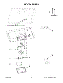 02 - Hood Parts parts for Whirlpool Hood UXT3030ADB0 from AppliancePartsPros.com