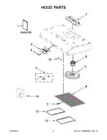 02 - Hood Parts parts for Whirlpool Hood UXT5230BDB0 from AppliancePartsPros.com