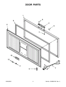 03 - Door Parts parts for Whirlpool Freezer WC22001Q00 from AppliancePartsPros.com