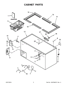 02 - Cabinet Parts parts for Whirlpool Freezer WC22014Q00 from AppliancePartsPros.com