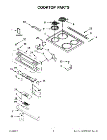 02 - Cooktop Parts parts for Whirlpool Range WEC530H0DB0 from AppliancePartsPros.com
