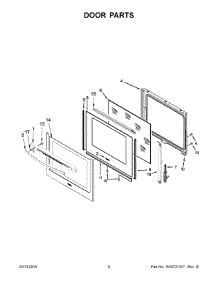 04 - Door Parts parts for Whirlpool Range WEC530H0DW0 from AppliancePartsPros.com