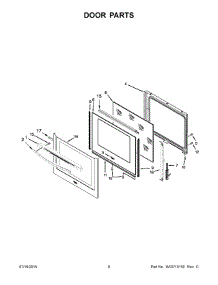 04 - Door Parts parts for Whirlpool Range WEE730H0DS0 from AppliancePartsPros.com