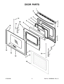 05 - Door Parts parts for Whirlpool Range WEG515S0FS0 from AppliancePartsPros.com