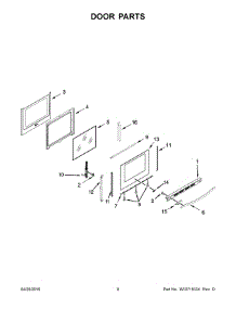 05 - Door Parts parts for Whirlpool Range WEG730H0DS0 from AppliancePartsPros.com