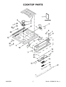 02 - Cooktop Parts parts for Whirlpool Range WEG745H0FE0 from AppliancePartsPros.com