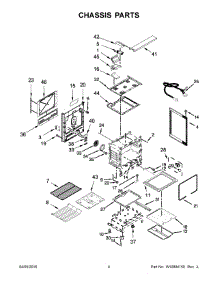 03 - Chassis Parts parts for Whirlpool Range WEG745H0FH0 from AppliancePartsPros.com