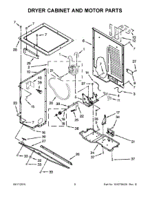 04 - Dryer Cabinet And Motor Parts parts for Whirlpool Washer Dryer Combo WET3300XQ2 from AppliancePartsPros.com