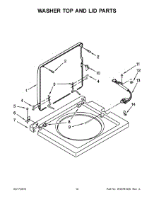 08 - Washer Top And Lid Parts parts for Whirlpool Washer Dryer Combo WET4024EW0 from AppliancePartsPros.com