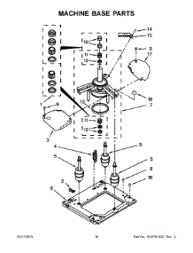 10 - Machine Base Parts parts for Whirlpool Washer Dryer Combo WET4024EW0 from AppliancePartsPros.com