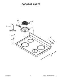 02 - Cooktop Parts parts for Whirlpool Range WFC150M0EW0 from AppliancePartsPros.com
