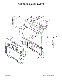 03 - Control Panel Parts parts for Whirlpool Range WFC150M0EW0 from AppliancePartsPros.com