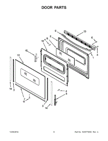 05 - Door Parts parts for Whirlpool Range WFC150M0EW0 from AppliancePartsPros.com