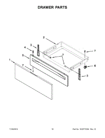 06 - Drawer Parts parts for Whirlpool Range WFC310S0EW0 from AppliancePartsPros.com