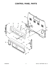 03 - Control Panel Parts parts for Whirlpool Range WFE320M0ES0 from AppliancePartsPros.com