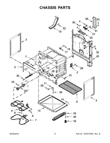 04 - Chassis Parts parts for Whirlpool Range WFE320M0ES0 from AppliancePartsPros.com