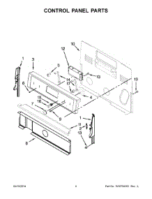 03 - Control Panel Parts parts for Whirlpool Range WFE540H0AE1 from AppliancePartsPros.com