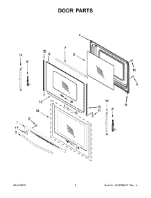 05 - Door Parts parts for Whirlpool Range WFE540H0EH0 from AppliancePartsPros.com