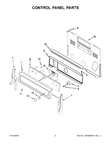 03 - Control Panel Parts parts for Whirlpool Range WFE770H0FZ0 from AppliancePartsPros.com