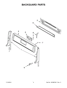 03 - Backguard Parts parts for Whirlpool Range WFG320M0BB0 from AppliancePartsPros.com