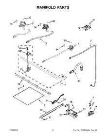04 - Manifold Parts parts for Whirlpool Range WFG505M0BB0 from AppliancePartsPros.com