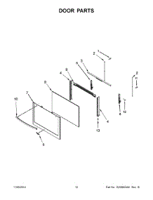 07 - Door Parts parts for Whirlpool Range WFG505M0BB0 from AppliancePartsPros.com