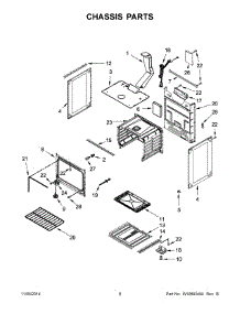 05 - Chassis Parts parts for Whirlpool Range WFG505M0BS0 from AppliancePartsPros.com