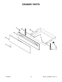 07 - Drawer Parts parts for Whirlpool Range WFG530S0EB0 from AppliancePartsPros.com