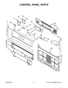 03 - Control Panel Parts parts for Whirlpool Range WFG530S0EB1 from AppliancePartsPros.com