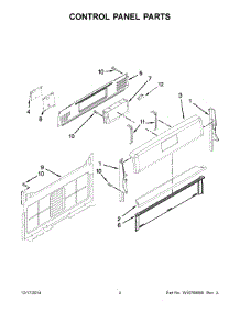 03 - Control Panel Parts parts for Whirlpool Range WFG540H0AH2 from AppliancePartsPros.com