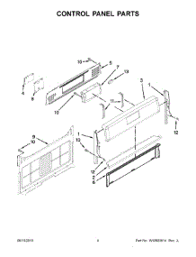 03 - Control Panel Parts parts for Whirlpool Range WFG540H0AS1 from AppliancePartsPros.com