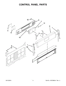 03 - Control Panel Parts parts for Whirlpool Range WFG540H0EH0 from AppliancePartsPros.com