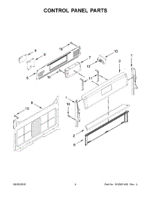 03 - Control Panel Parts parts for Whirlpool Range WFG540H0EW1 from AppliancePartsPros.com