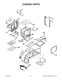 03 - Chassis Parts parts for Whirlpool Range WFG714HLAS1 from AppliancePartsPros.com