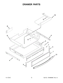 07 - Drawer Parts parts for Whirlpool Range WFG715H0EH0 from AppliancePartsPros.com