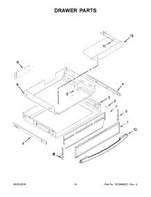 07 - Drawer Parts parts for Whirlpool Range WFG715H0ES1 from AppliancePartsPros.com