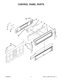 03 - Control Panel Parts parts for Whirlpool Range WFG720H0AS2 from AppliancePartsPros.com