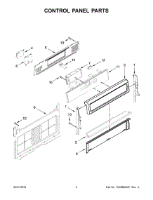 03 - Control Panel Parts parts for Whirlpool Range WFG745H0FE0 from AppliancePartsPros.com