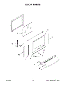 06 - Door Parts parts for Whirlpool Range WFG745H0FE1 from AppliancePartsPros.com