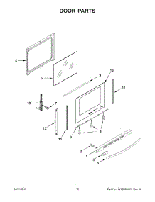 06 - Door Parts parts for Whirlpool Range WFG745H0FH0 from AppliancePartsPros.com