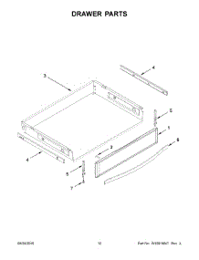 07 - Drawer Parts parts for Whirlpool Range WFG745H0FH1 from AppliancePartsPros.com