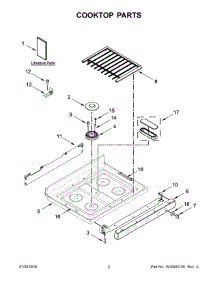 02 - Cooktop Parts parts for Whirlpool Range WFG770H0FZ0 from AppliancePartsPros.com