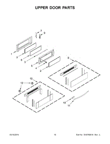 06 - Upper Door Parts parts for Whirlpool Range WGE755C0BH01 from AppliancePartsPros.com